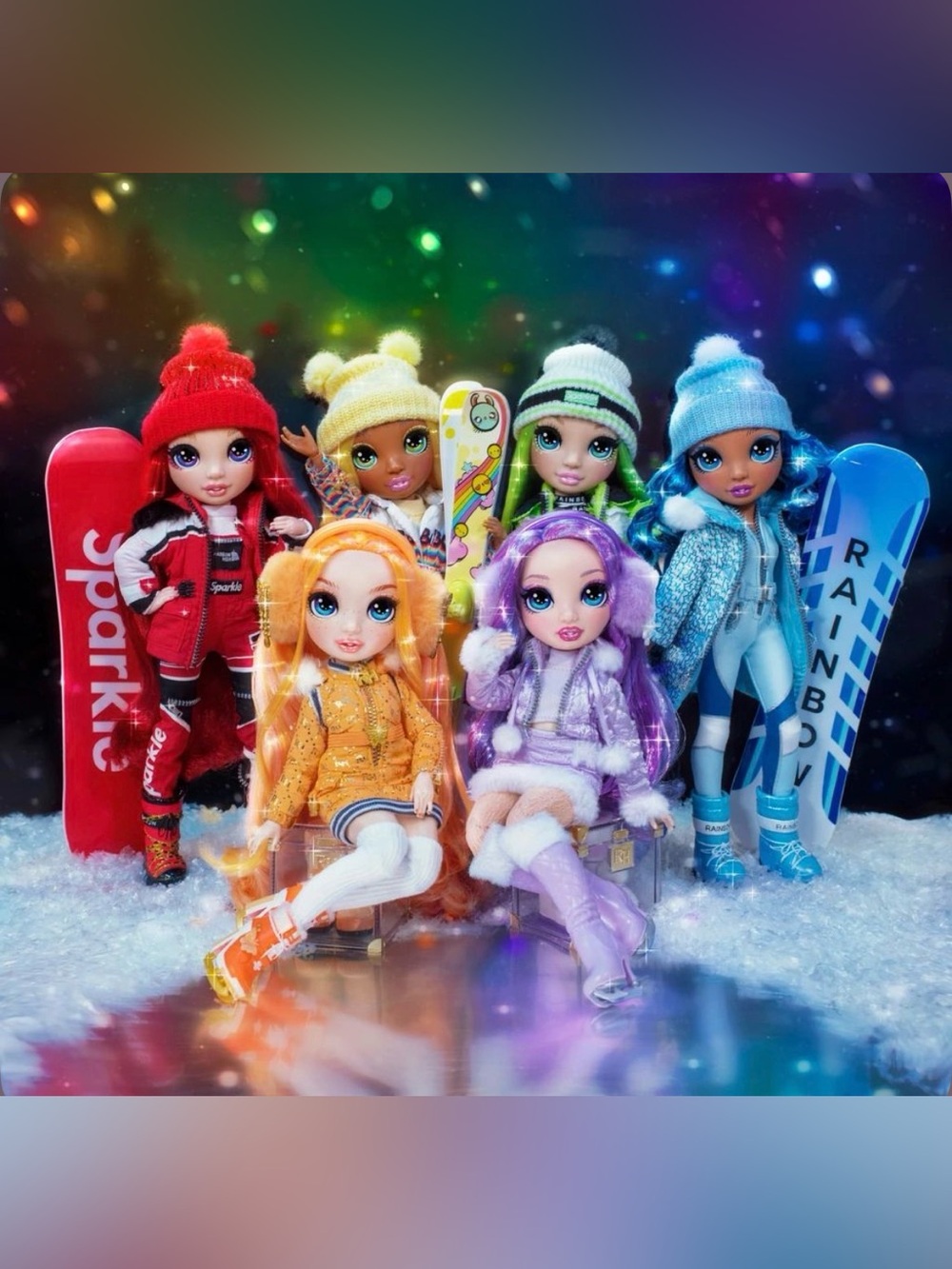 Rainbow High Winter Break Complete Doll Collection, Set of 6 Dolls